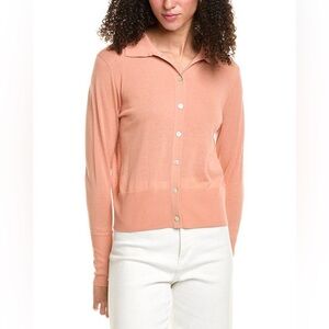 NEW Vince Coral Button-Up knit collared Cardigan small